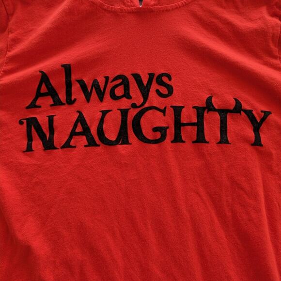 Joe Boxer Nightgown Womens Medium Always Naughty Hood devil Horns Halloween READ - Picture 9 of 9